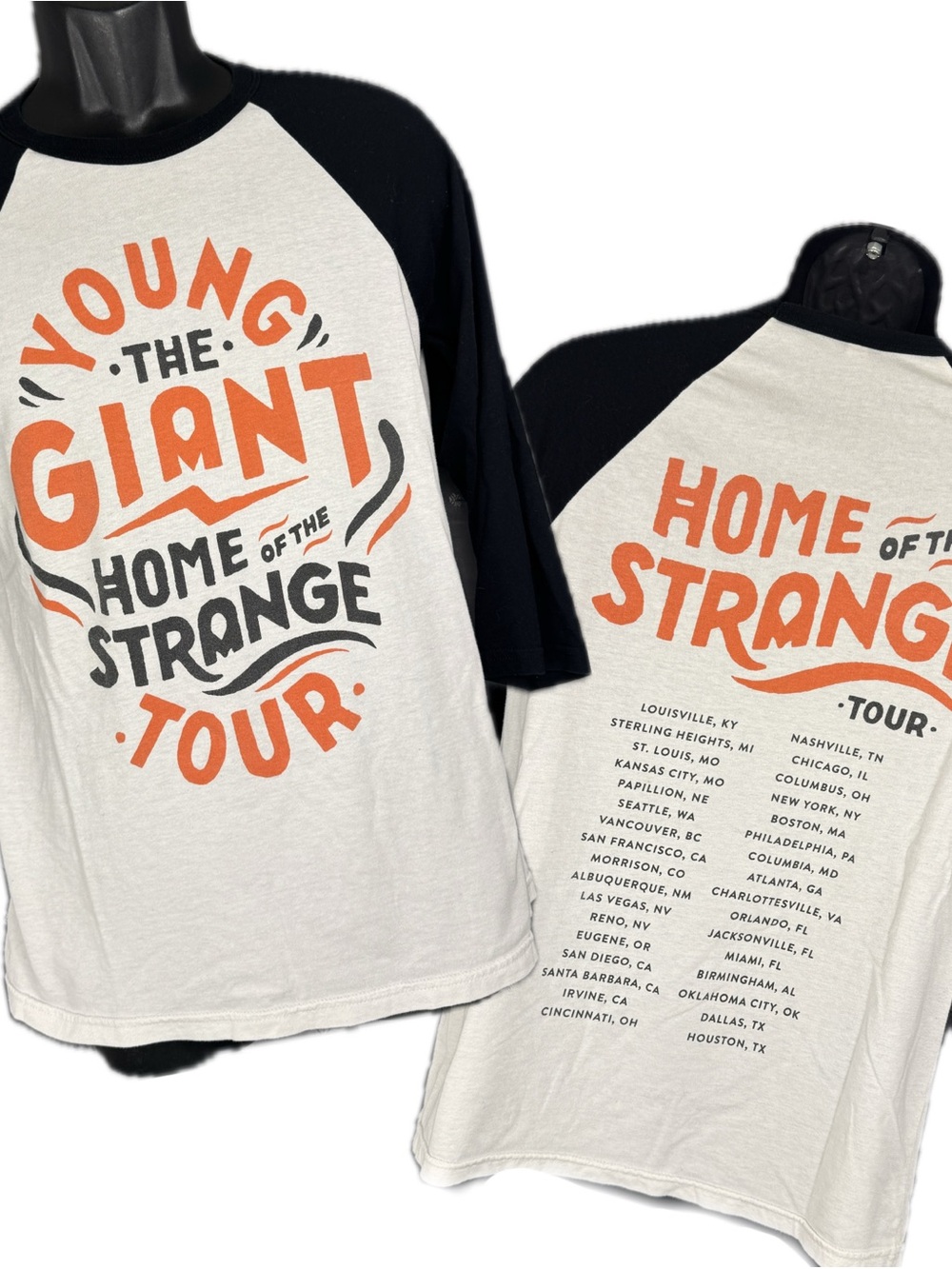Young The Giant Home of the Strange Tour 2016 Raglan 3/4 Sleeve Shirt M